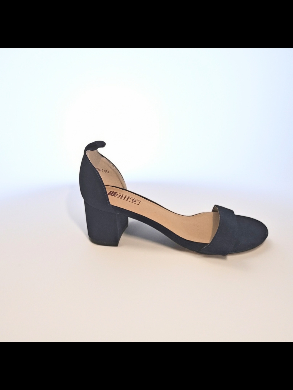 IDIFU Blue Low Block Heel D'Orsay Pump